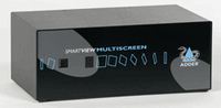 Adder SmartView MultiScreen 2 port Dual Head KVM switch