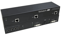 SmartAVI Dual DVI-D and USB 2.0 Extender over Twisted Pair with Super Reclocking