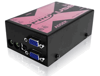 Adderlink Dual VGA, Audio and 4-port USB Extender over CATx