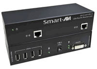 SmartAVI DVI-D and USB 2.0 Extender over Twisted Pair with Super Reclocking