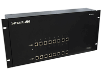 SmartAVI Powered Rack/Chassis with Dual DVI-D, Audio, USB, CAT6 STP Transmitter, 8 Card Package
