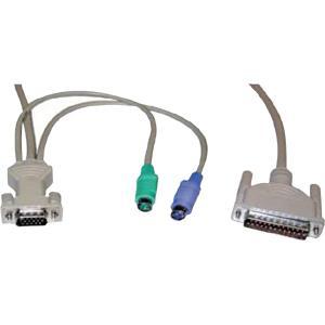 Rose Electronics Ultracable Cab-Cxv66mm005 Kvm Cable - 5 Ft - 1 X Hd-15 Male Vga, 1 X Mini-Din Male Keyboard/Mouse - 1 X Mini-Din Male Keyboard/Mouse, 1 X Hd-15 Male Vga - Shielding