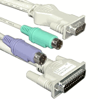 Rose CPU to Video Splitter Cable, HD15M to HD15F, 10ft.