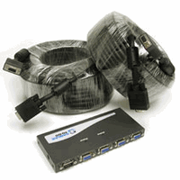 Cables To Go 4-Port UXGA Monitor Splitter/Extender w/Two 100-ft VGA Cables