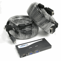 Cables To Go 2-Port UXGA Monitor Splitter/Extender w/Two 100-ft VGA Cables