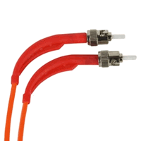 NTI 3 m. Right Angle ST-ST 62.5-Micron Duplex Multimode Fiber Optic Patch Cables