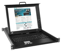 NTI 17" High Res Rackmount KVM Drawer with KVM over IP