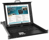 NTI 17" Rackmount 1U DVI USB/PS2 KVM Drawer w/ NumPad