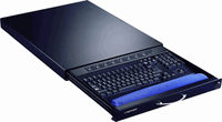 Cyberview 1U Rackmount Keyboard Drawer with integrated 2-console 8-port PS/2 KVM Switch