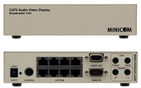 Minicom Digital Signage 8-Port Cat5 Audio Video Display Broadcaster