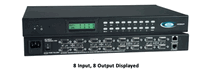 NTI SM-8X2-15V-LC Video Matrix Switch, 8 input and 2 output