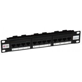 Connectix 12 Port Cat6 10" UTP Patch Panel