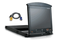 Aten KL9116MUKIT 16-Port 17 in. Dual Rail LCD IP KVM Bundle
