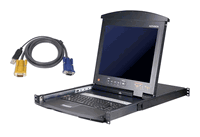Aten 8-Port 17in. Dual Rail IP LCD KVM Bundle