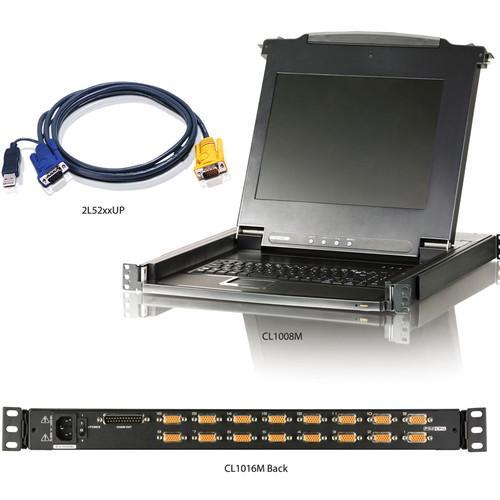 Aten CL1016MUKIT 16-Port 17inches Single Rail LCD KVM Bundle