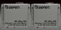 Gefen EXT-HDRS2IR-4K2K-1FO 4K Ultra HD Extender over One Fiber w/ RS-232 and 2-way IR