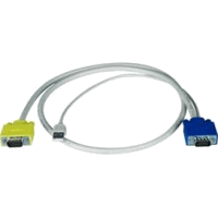 NTI Male 15-pin HD to Male 15-pin HD + Male USB Type A Interface 6ft. Cable