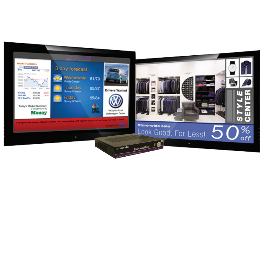 SmartAVI Signage Pro Player with 40GB Disk and Signage Software