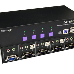 SmartAVI 4x1 WUXGA, USB, and Audio Switch. Includes: VNET+4P & PS5VD2A