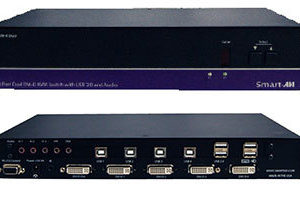 SmartAVI DVN-4ProS 4-Port DVI-D KVM Switch with USB 2.0 Sharing