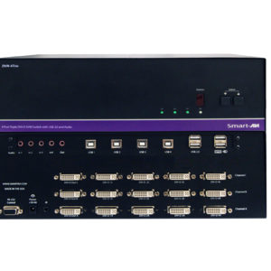 Smart-Avi 4-Port KVM Triple Display DVI-D Switch with USB 2.0 Sharing