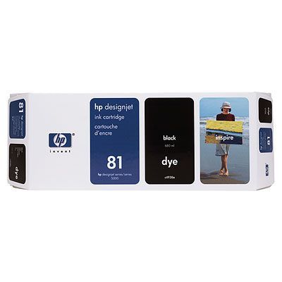 HP 81 Dye Ink Cartridges (C4930A) for Designjet 5500