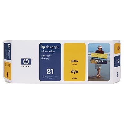 HP 81 Dye Ink Cartridges (C4933A) for Designjet 5500 Plotter