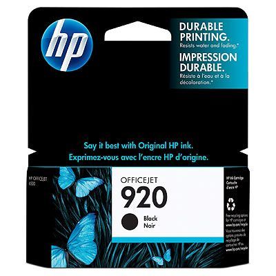 HP 920XL Black Officejet Ink Cartridge CD971OJ 6500 7000 8000