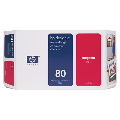 HP 80 350-ml Magenta Ink Cartridge C4847A HP Designjet 1000