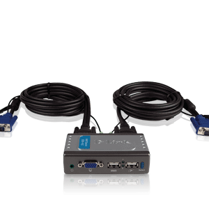 KVM-221 2-port USB-2.0 KVM Switch with Audio Support
