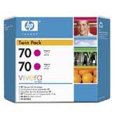 HP 70 2-pack 130-ml Magenta Ink Cartridges CB344A
