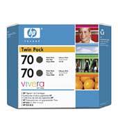 HP 70 2-pack 130-ml Matte Black Ink Cartridges CB339A