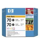 HP 70 2-pack 130-ml Photo Black Ink Cartridges CB340A