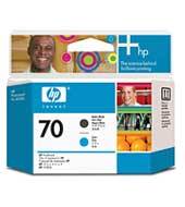 HP 70 Matte Black and Cyan Printhead C9404A