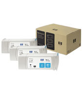 HP 81 3-pack 680-ml Cyan Dye Cartridges C5067A