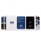 HP 81  680-ml Black Dye Ink Cartridge and Printhead C4990A