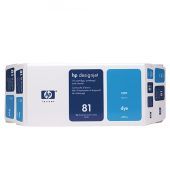 HP 81 680-ml Cyan Dye Ink Cartridge and Printhead C4991A