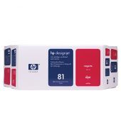 HP 81 680-ml Magenta Dye Ink Cartridge and Printhead C4992A