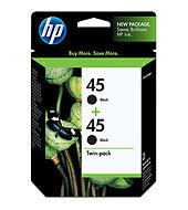 HP 45 2-pack Black Inkjet Print Cartridges C6650FN