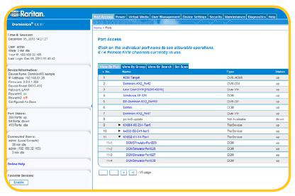 Raritan DKX3-108 Web Management
